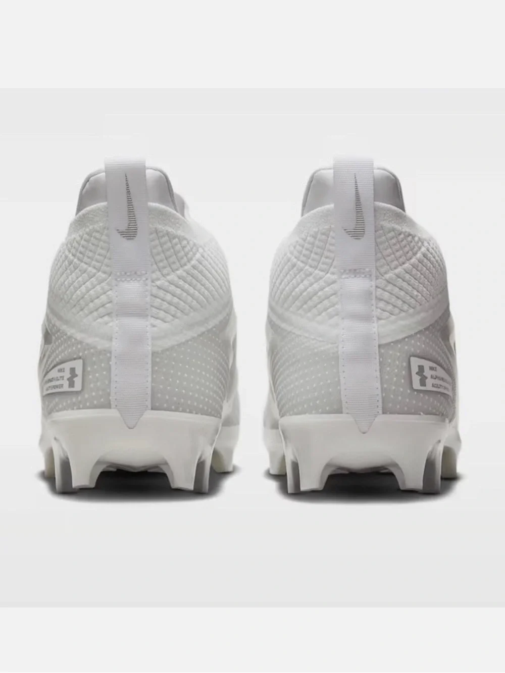 Nike Alpha Menace 4 Elite White/Metallic Silver Men's Football Cleat: FD7036-101